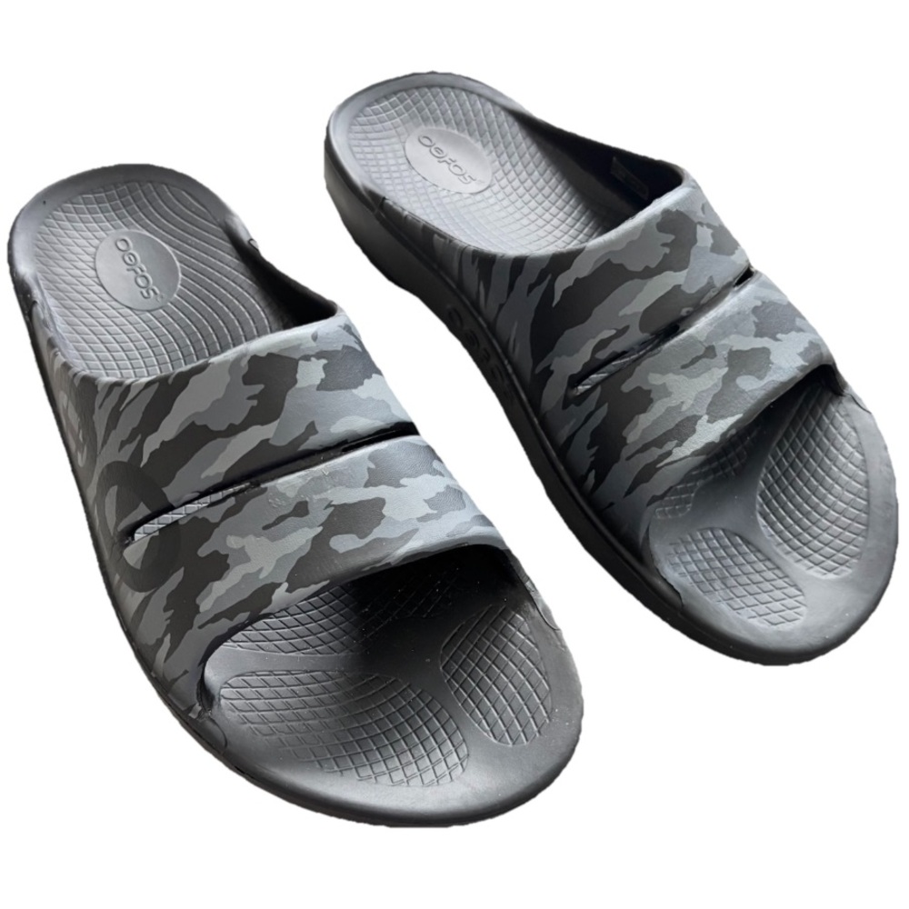 OOFOS OOahh Camo Slide Sandals Recovery Footwear M11/W13 Comfy Stylish Casual - Picture 7 of 7
